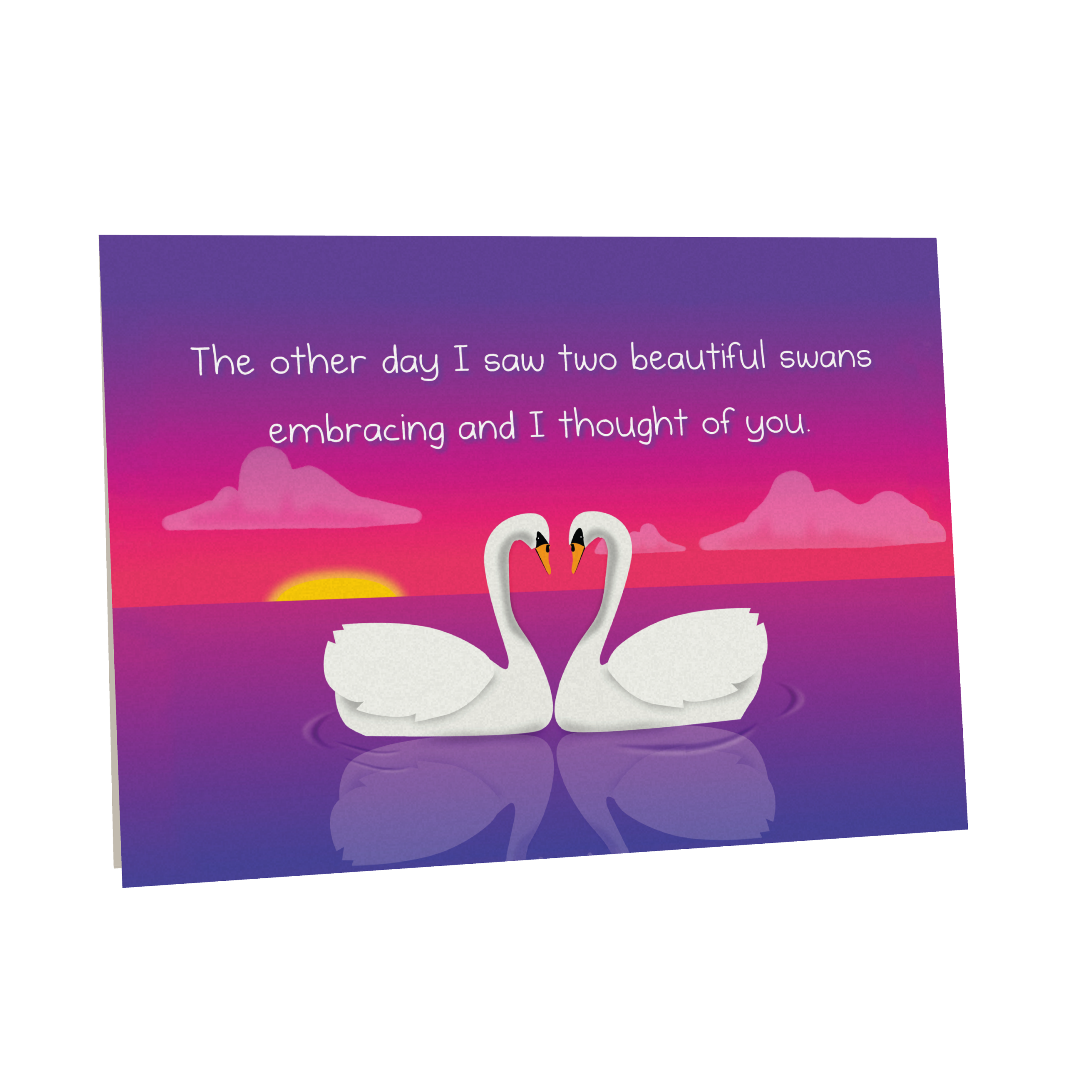 Swans - NSFW Love & Friendship Greeting Card - Image 2